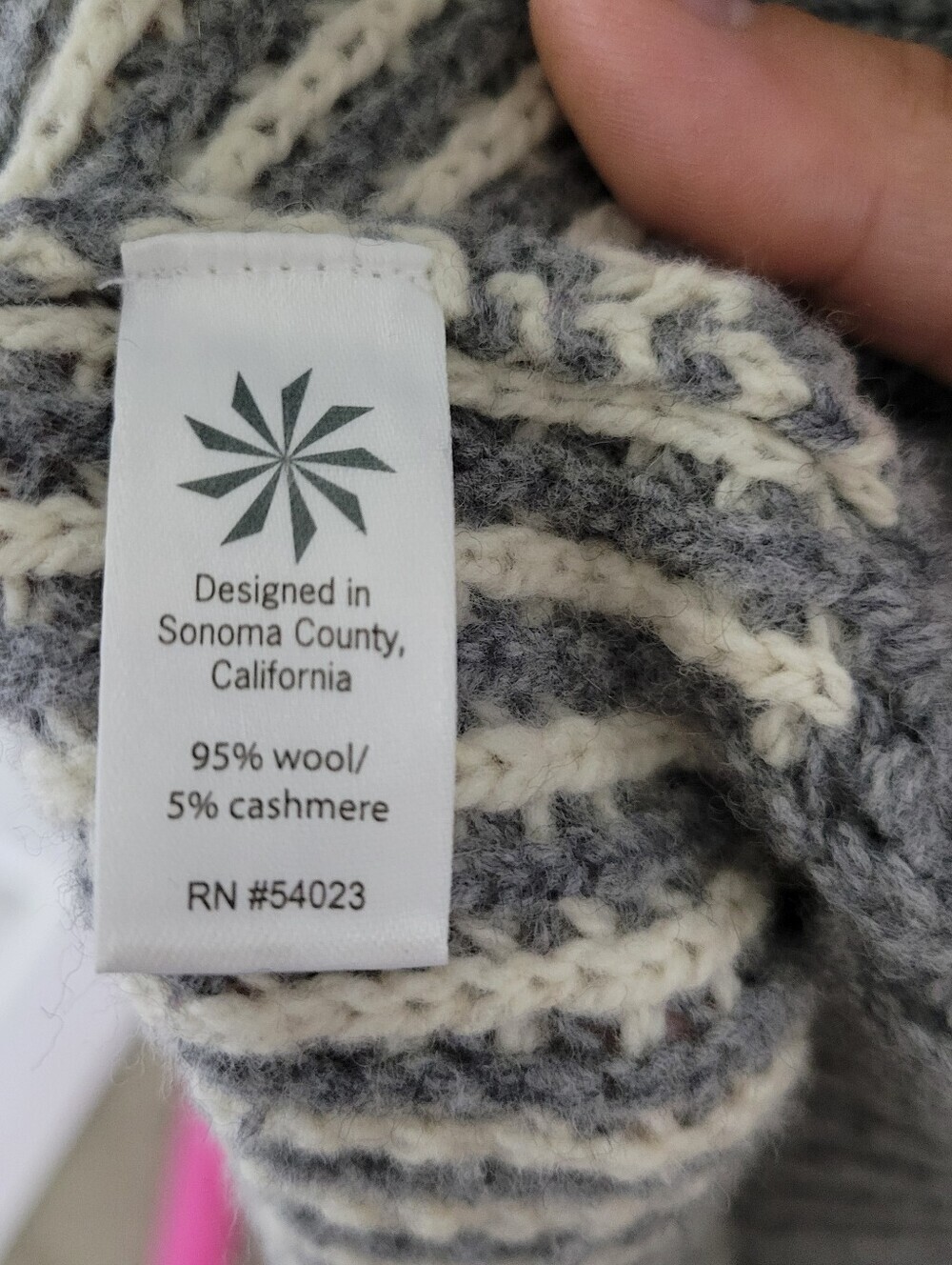 Athleta Sierra Wrap Light Gray & White Ribbed Open-Front Cardigan, Size M - Picture 5 of 6